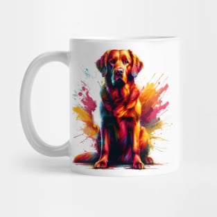 Colorful Abstract Chesapeake Bay Retriever Portrait Mug